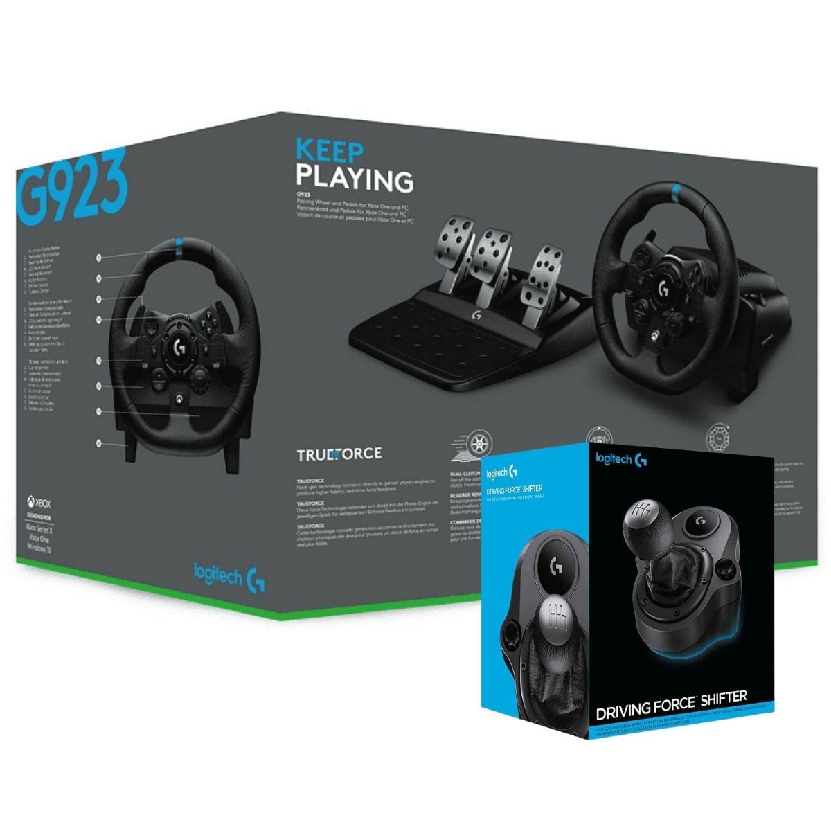 Logitech - Volante G923 TrueForce For PC y Xbox One Incluye Palanca